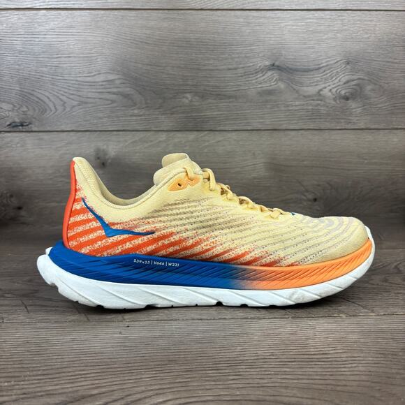 Hoka One One M Mach 5 Running Shoes Men's 10D Yellow White Sneakers 1127893 IVOR - Picture 9 of 13